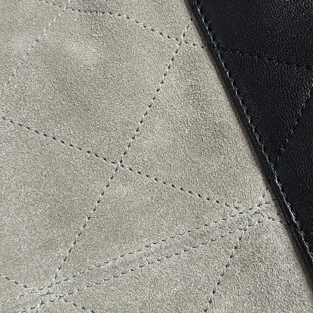 Quilted Suede Gray