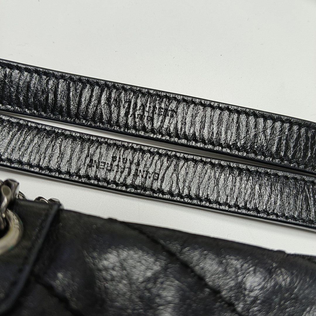 NIKI Small Chevron Calfskin Black