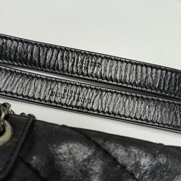 NIKI Small Chevron Calfskin Black