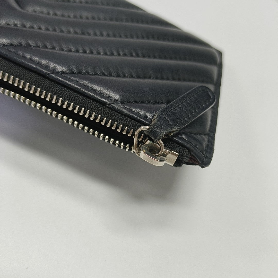 Chevron Lambskin Wallet Black