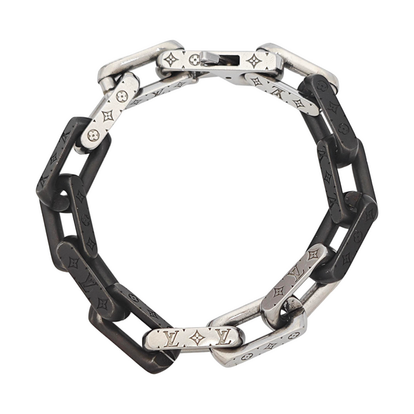 Authenticated pre-owned  Monogram Chain Silver-tone Metal Bracelet - Bracelet at Looply