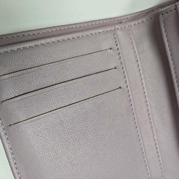 Quilted Lambskin Wallet Purple