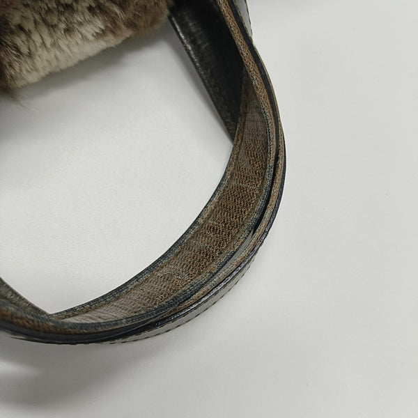 Bolso de mano de piel sintética marrón