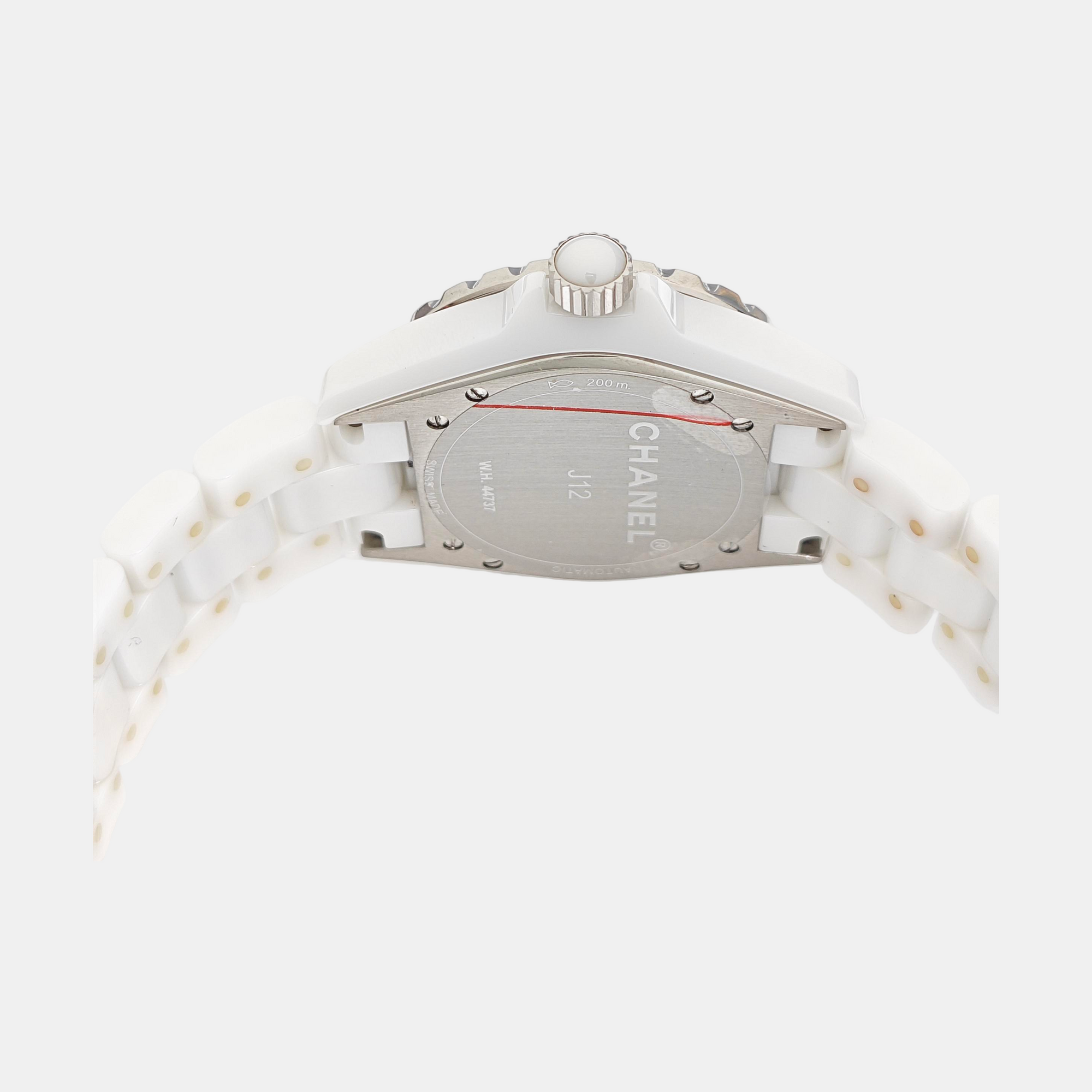 J12 38mm White Automatic Watch