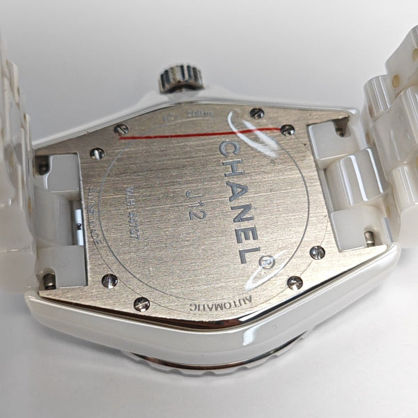 J12 38mm White Automatic Watch