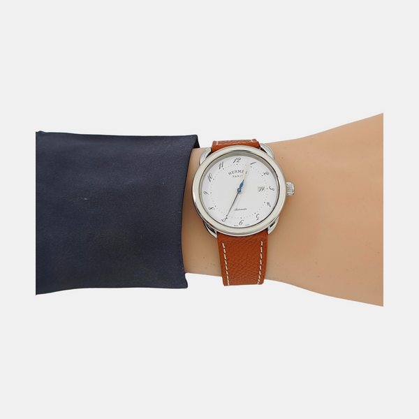 Arceau 32mm White Automatic Watch