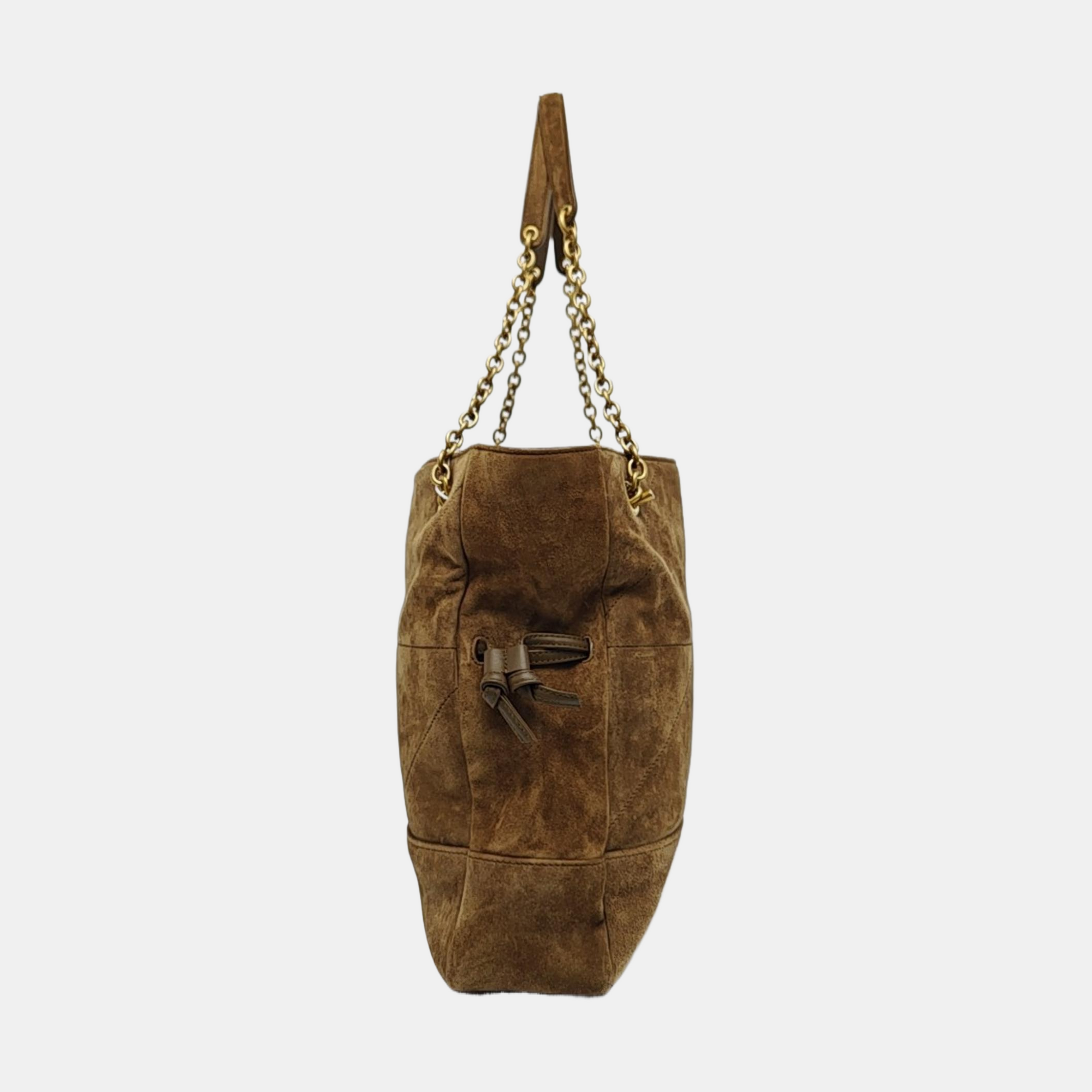 JAMIE SHOPPING Small Quilted Suede Brown