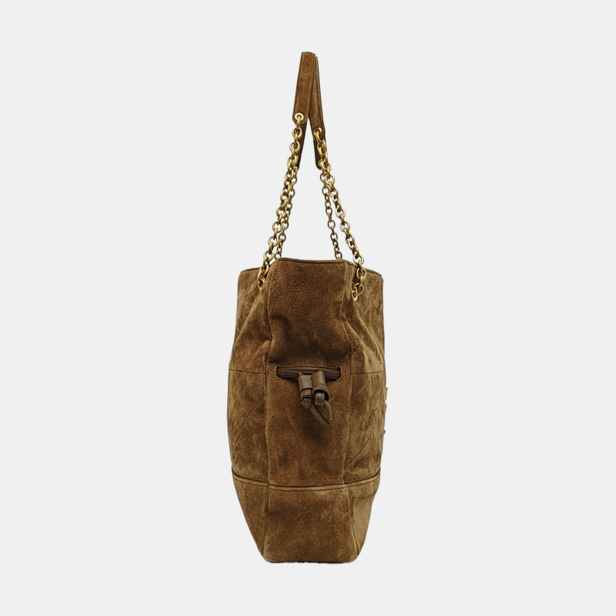 JAMIE SHOPPING Small Quilted Suede Brown