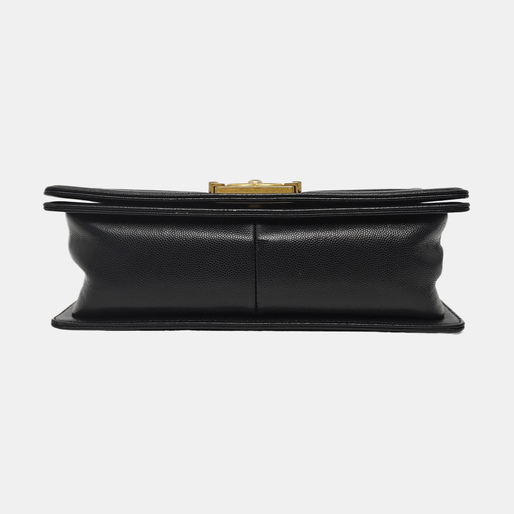 BOY CHANEL Medium Quilted Grained Calfskin Black