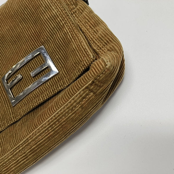 Bolso de mano de pana beige