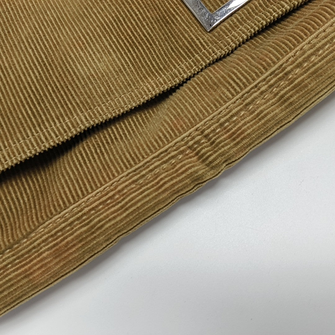 Bolso de mano de pana beige