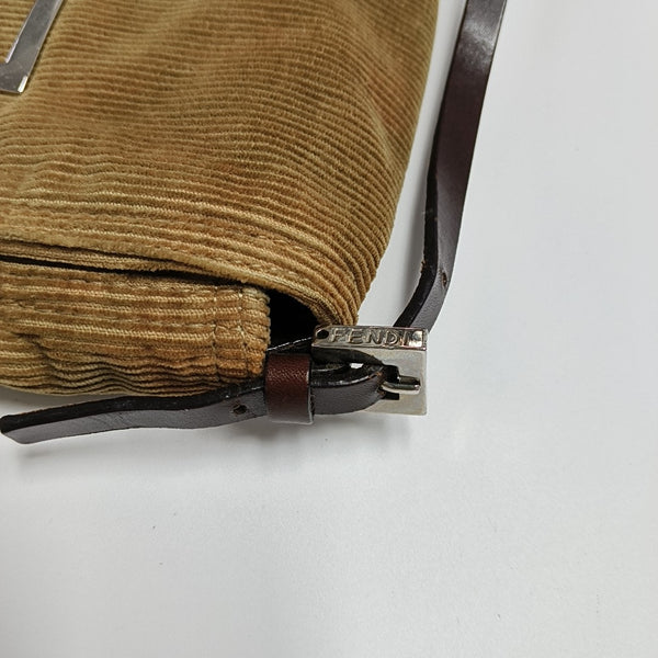 Bolso de mano de pana beige
