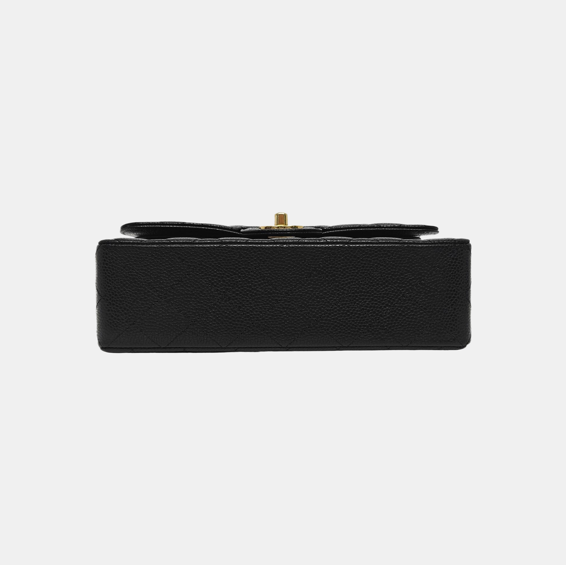 CLASSIC FLAP Small Quilted Grained Calfskin Black