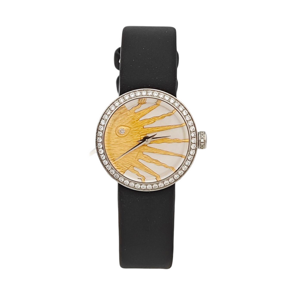 D de Dior Rose Céleste 25mm Gold Quartz Watch