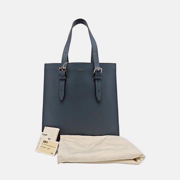 Calfskin Top Handle Bag Blue