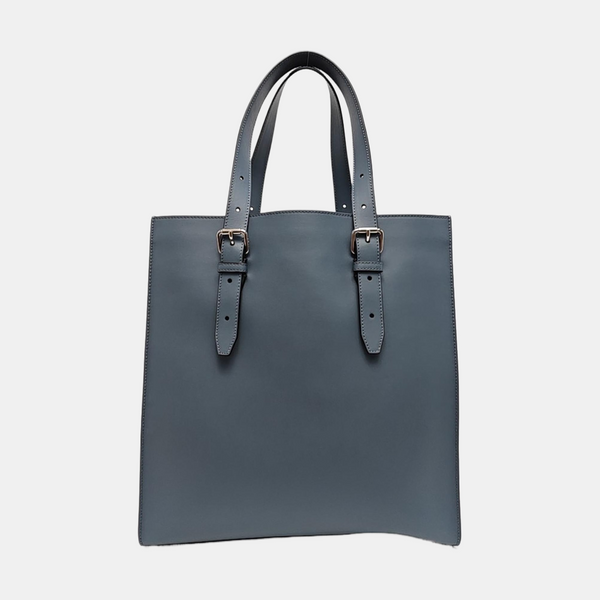 Calfskin Top Handle Bag Blue