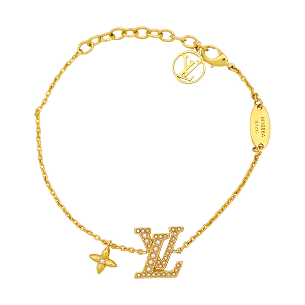 Authenticated pre-owned  Blooming Gold Tone Metal Enamel Resin Gold Bracelet - Bracelet at Looply
