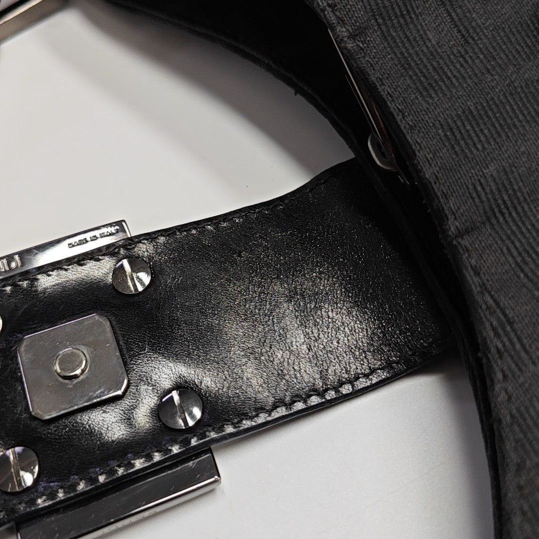 Canvas Top Handle Bag Black