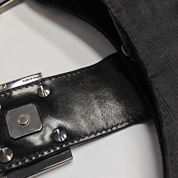 Canvas Top Handle Bag Black