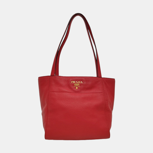Calfskin Tote Bag Red