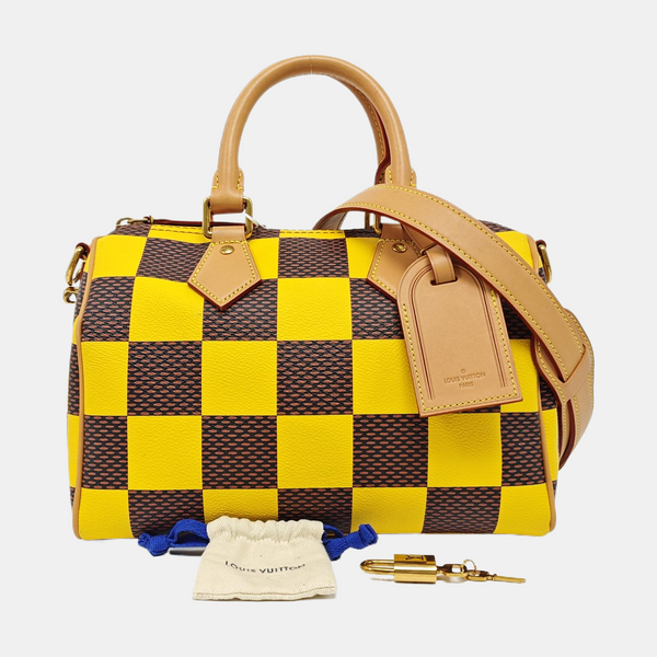 SPEEDY 25 Damier Coated Canvas Multicolor