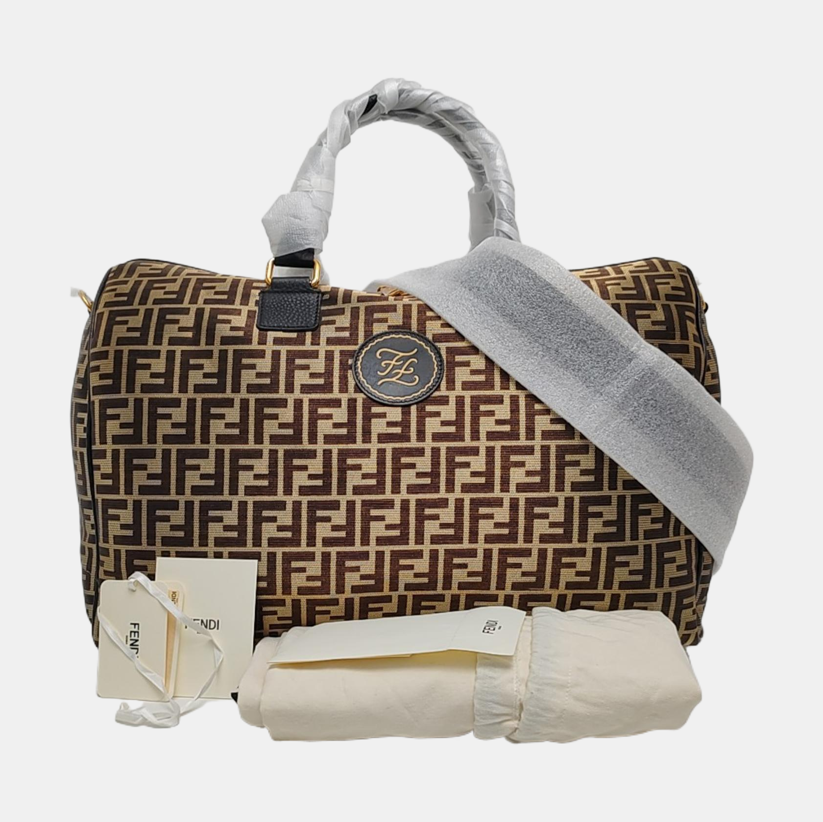 Fabric Shoulder Bag Gold