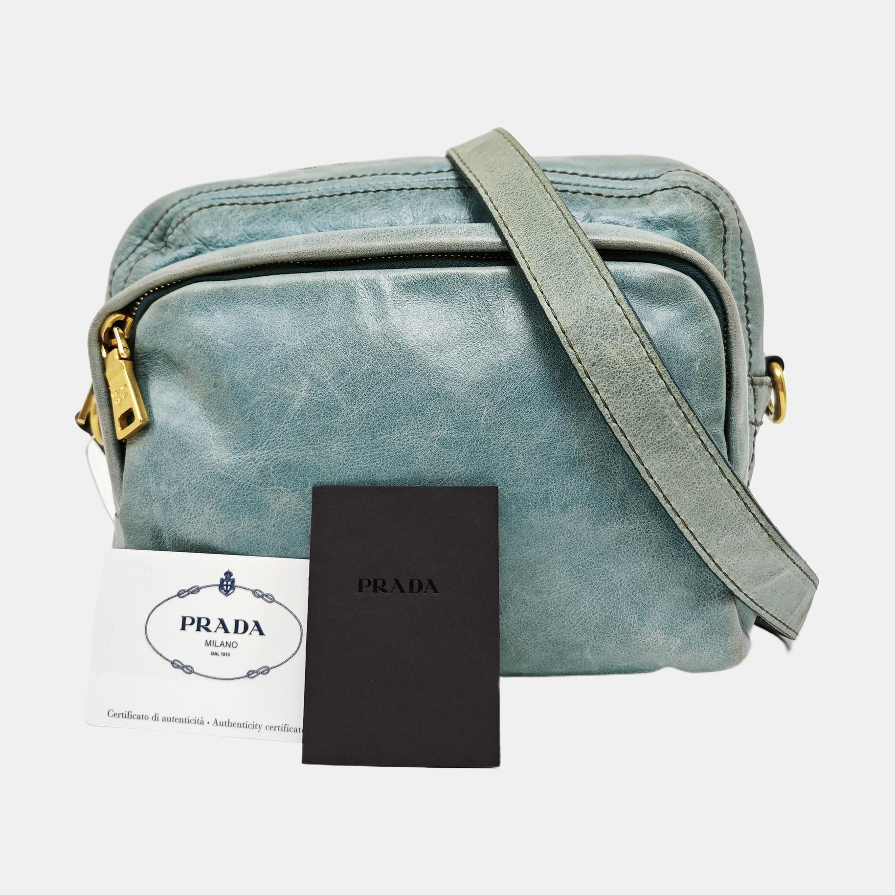 Calfskin Shoulder Bag Blue