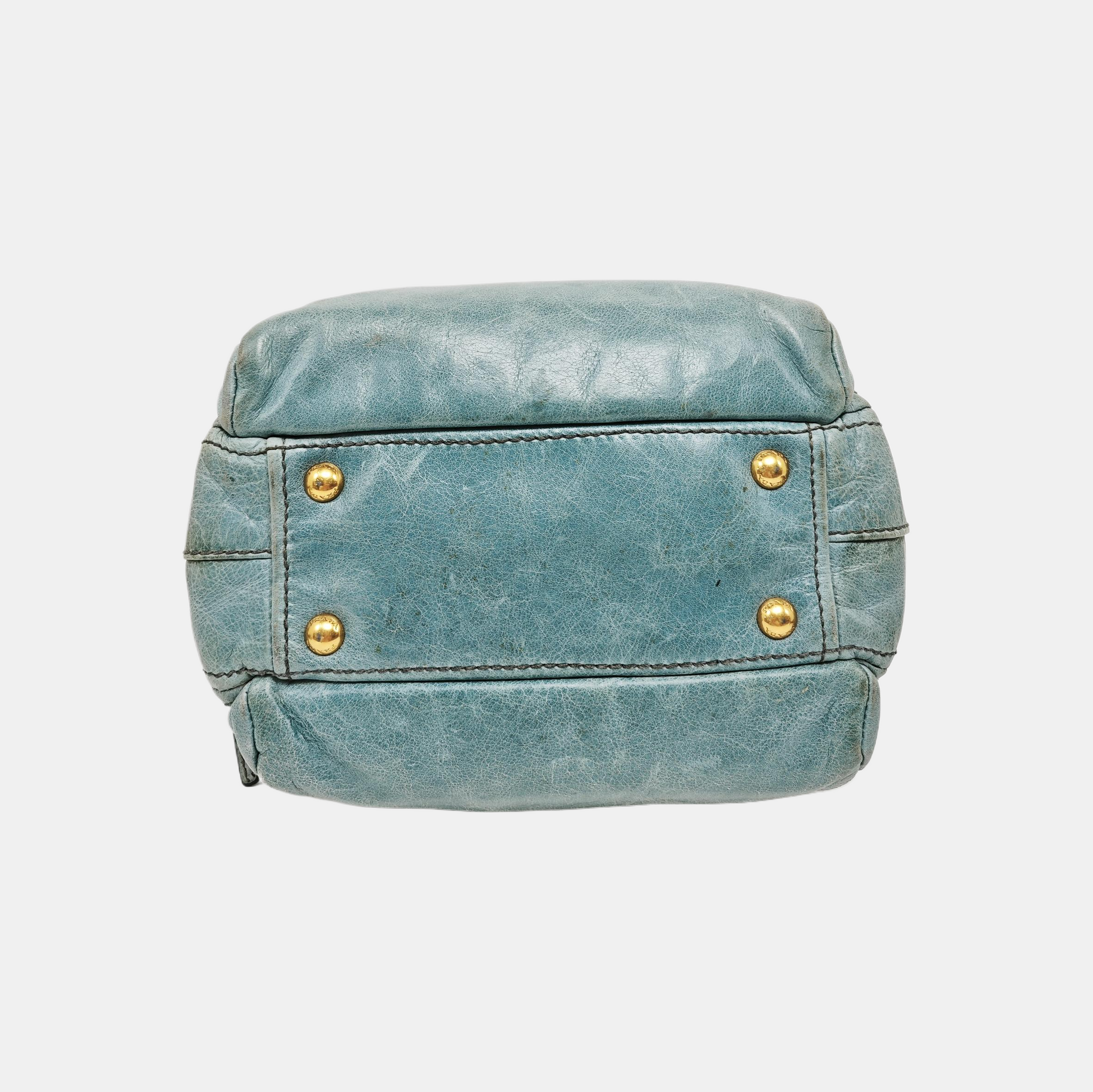Calfskin Shoulder Bag Blue