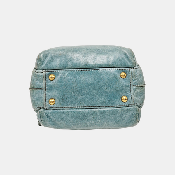 Calfskin Shoulder Bag Blue