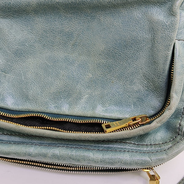 Calfskin Shoulder Bag Blue