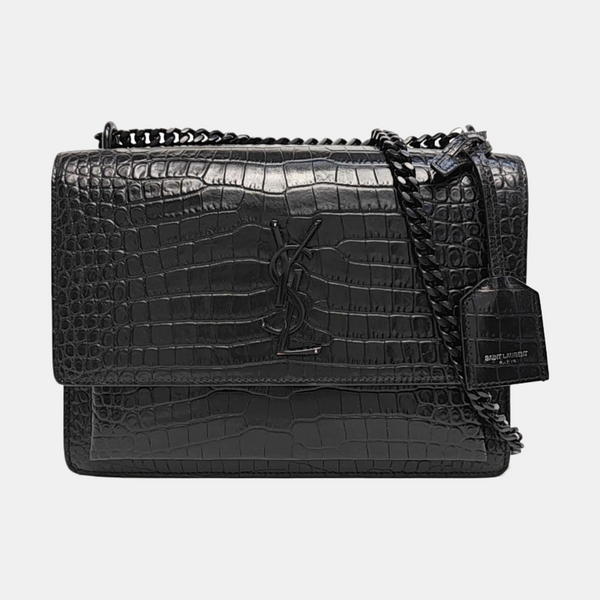 SUNSET Medium Calfskin Black