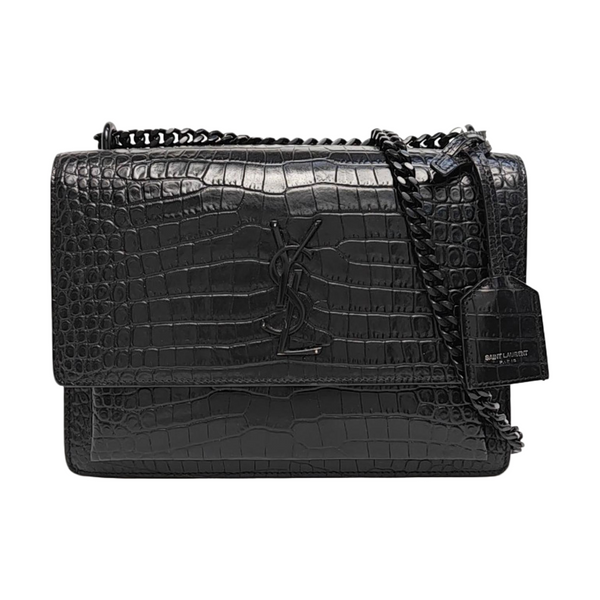 SUNSET Medium Calfskin Black