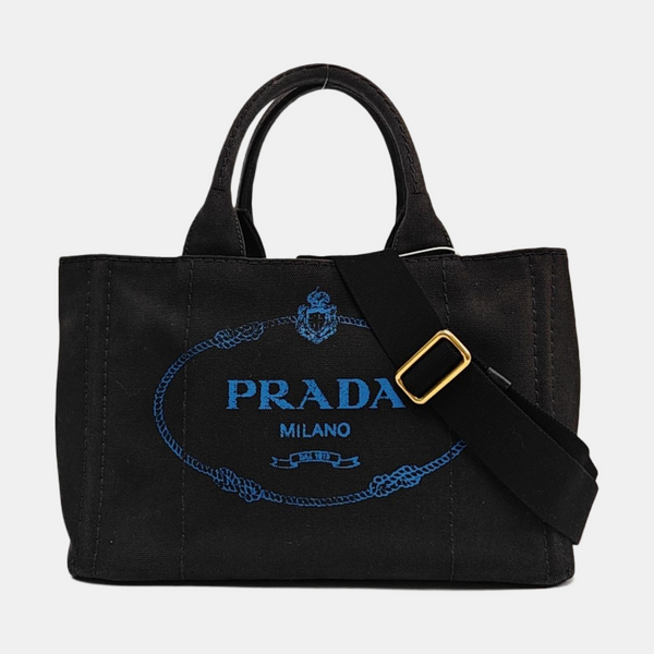 Denim Quilted Canvas Black