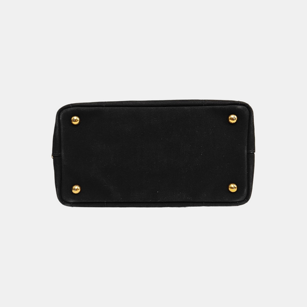 Denim Quilted Canvas Black