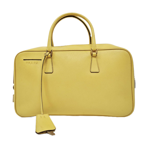 Calfskin Top Handle Bag Yellow