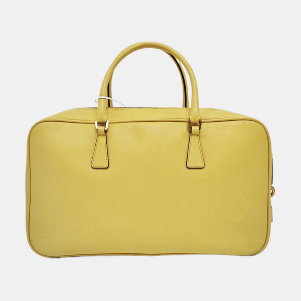 Calfskin Top Handle Bag Yellow