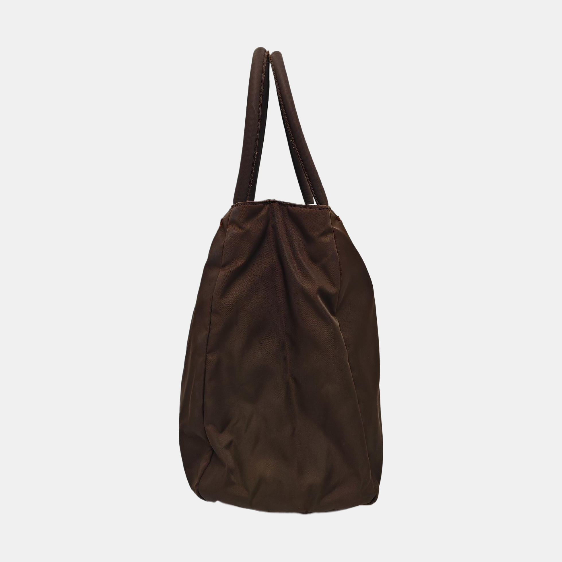 Nylon Tote Bag Brown
