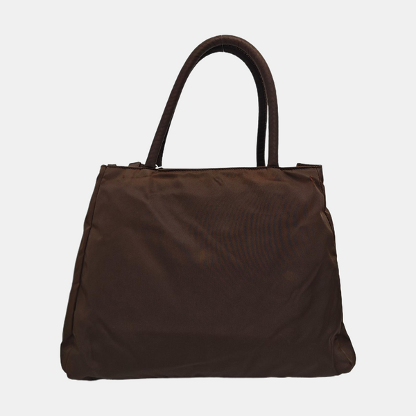 Nylon Tote Bag Brown