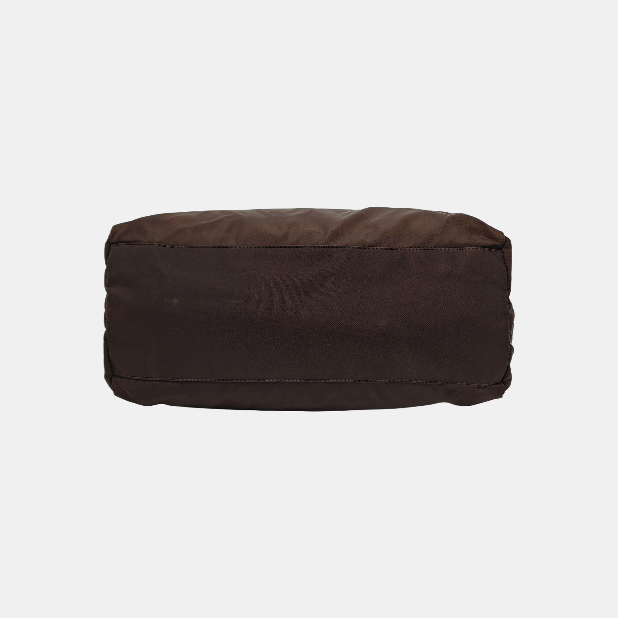 Nylon Tote Bag Brown
