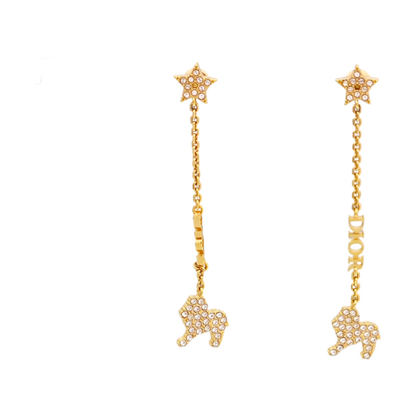 Authenticated pre-owned  Diorable Rose Gold-tone Metal Synthetic Crystal Earring - Earrings at Looply