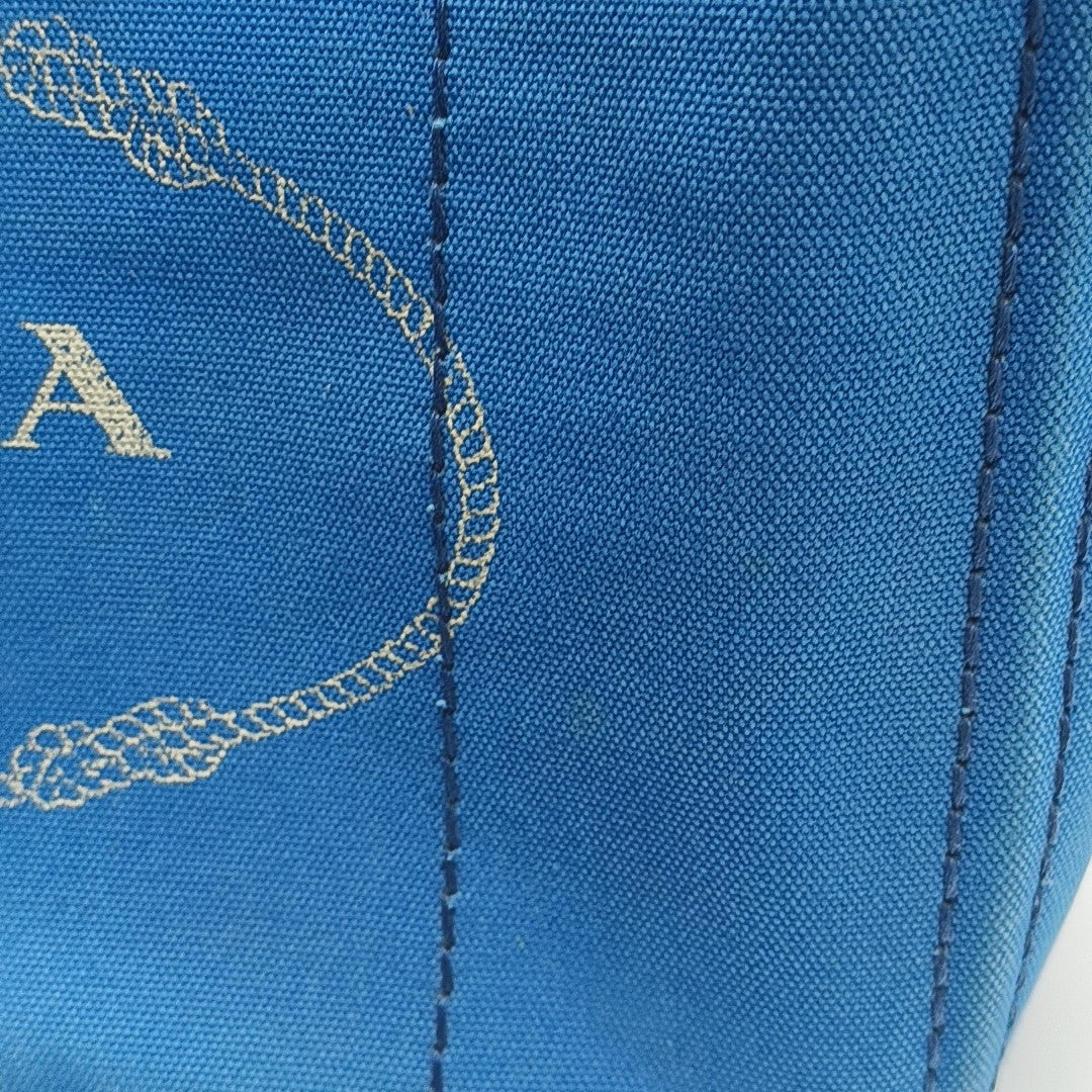 Denim Quilted Canvas Blue