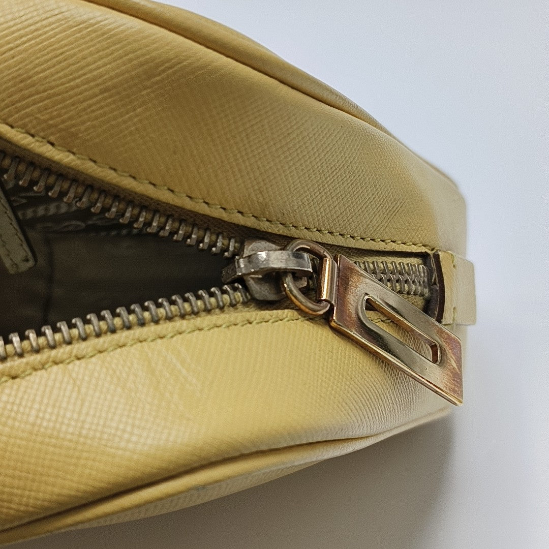 Calfskin Top Handle Bag Yellow
