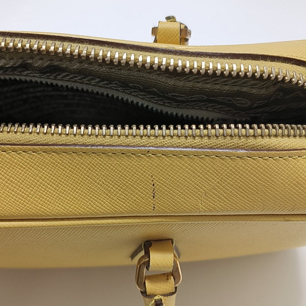 Calfskin Top Handle Bag Yellow