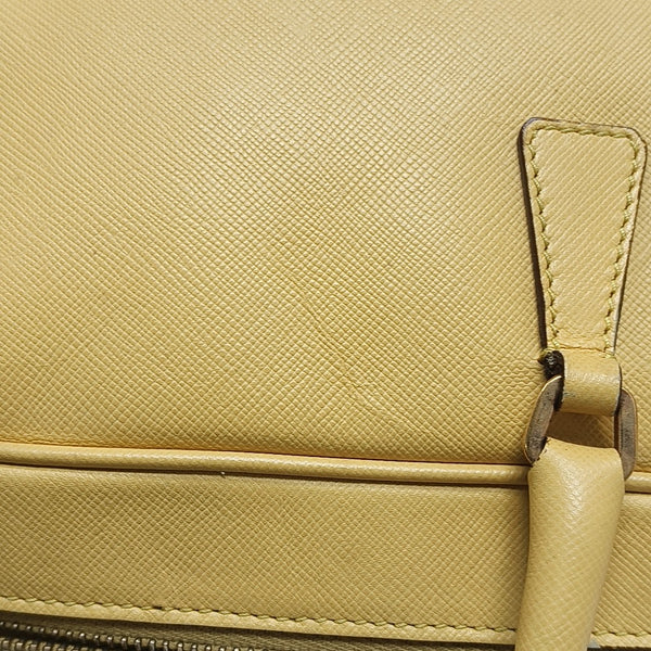 Calfskin Top Handle Bag Yellow