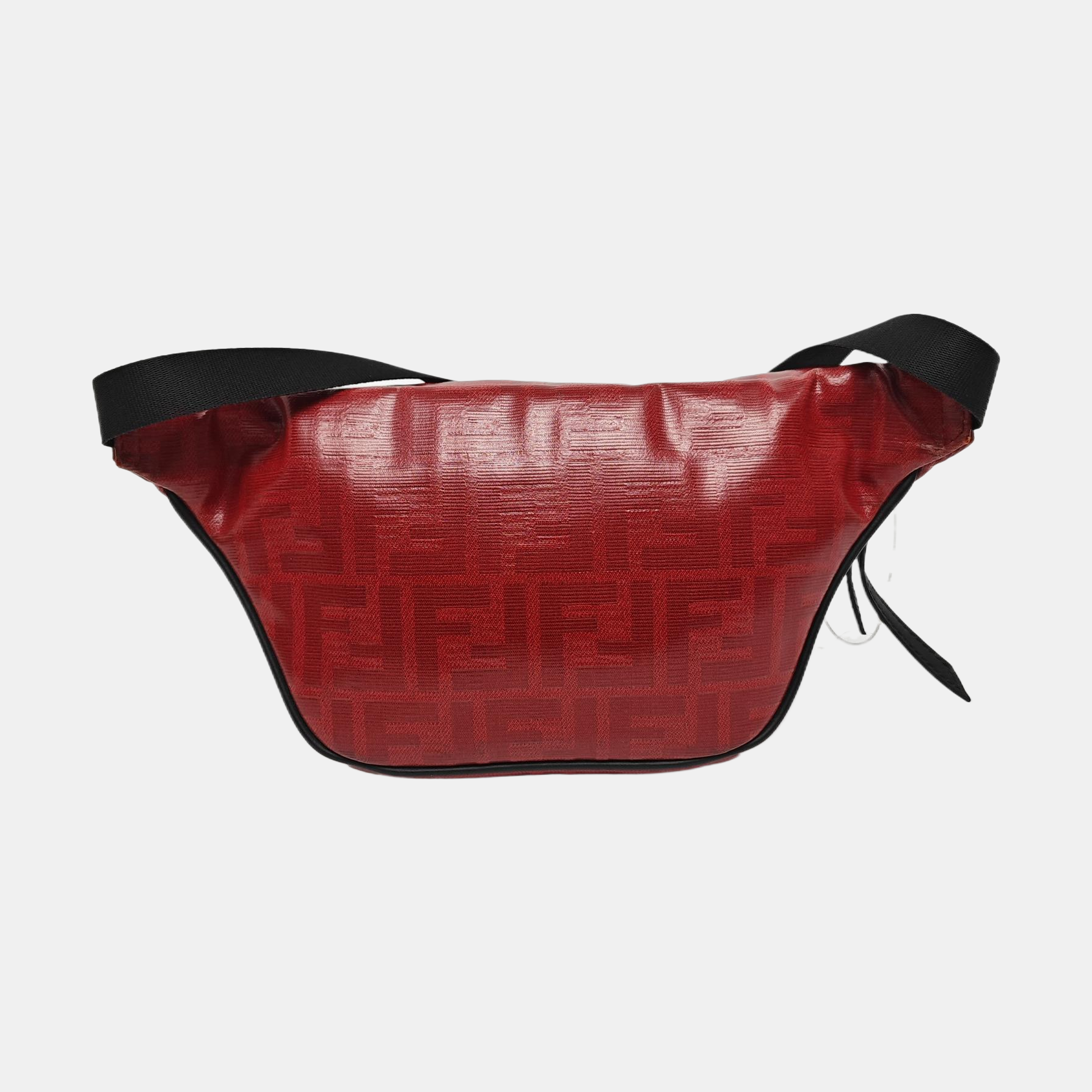 Coated Canvas Belt Bag Red