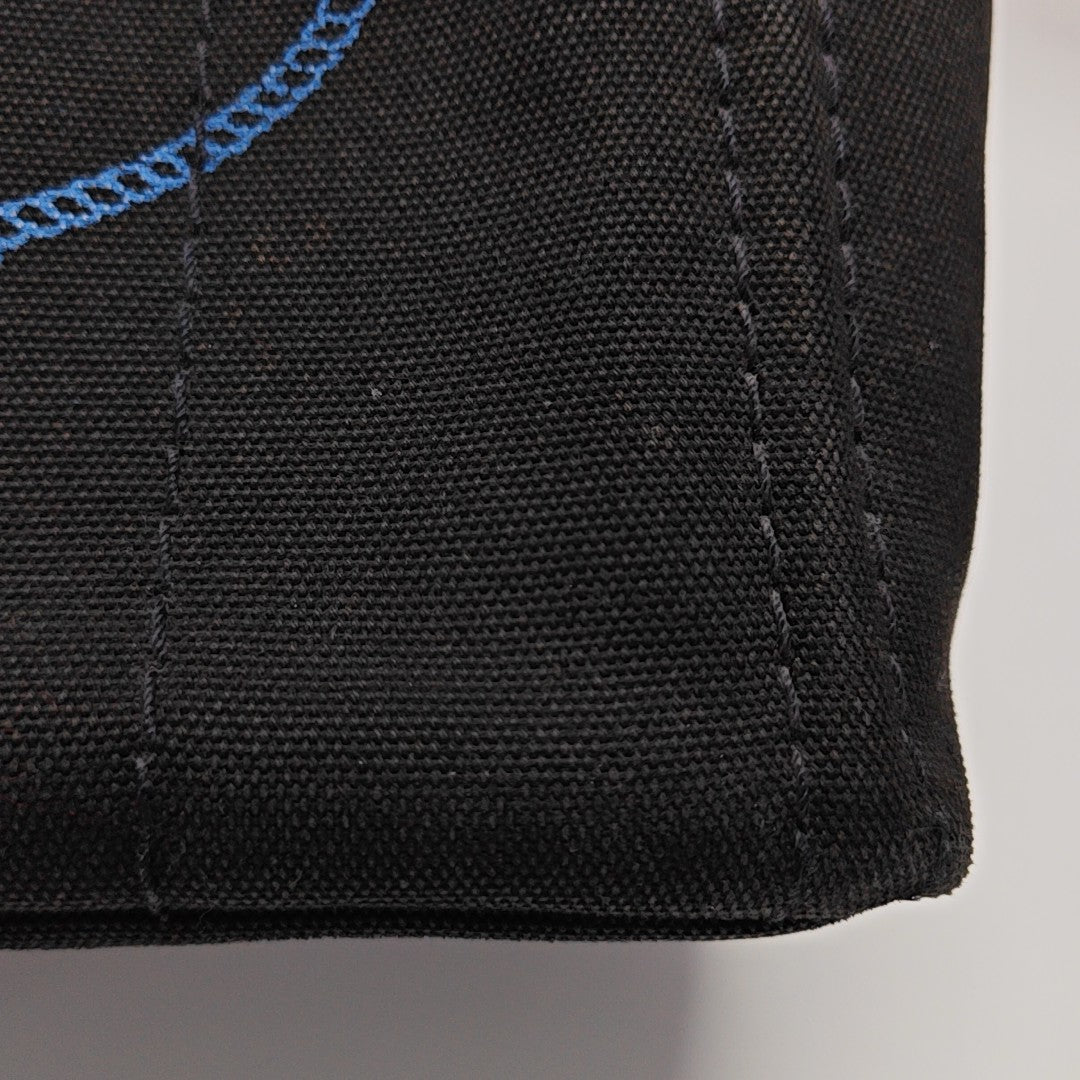 Denim Quilted Canvas Black