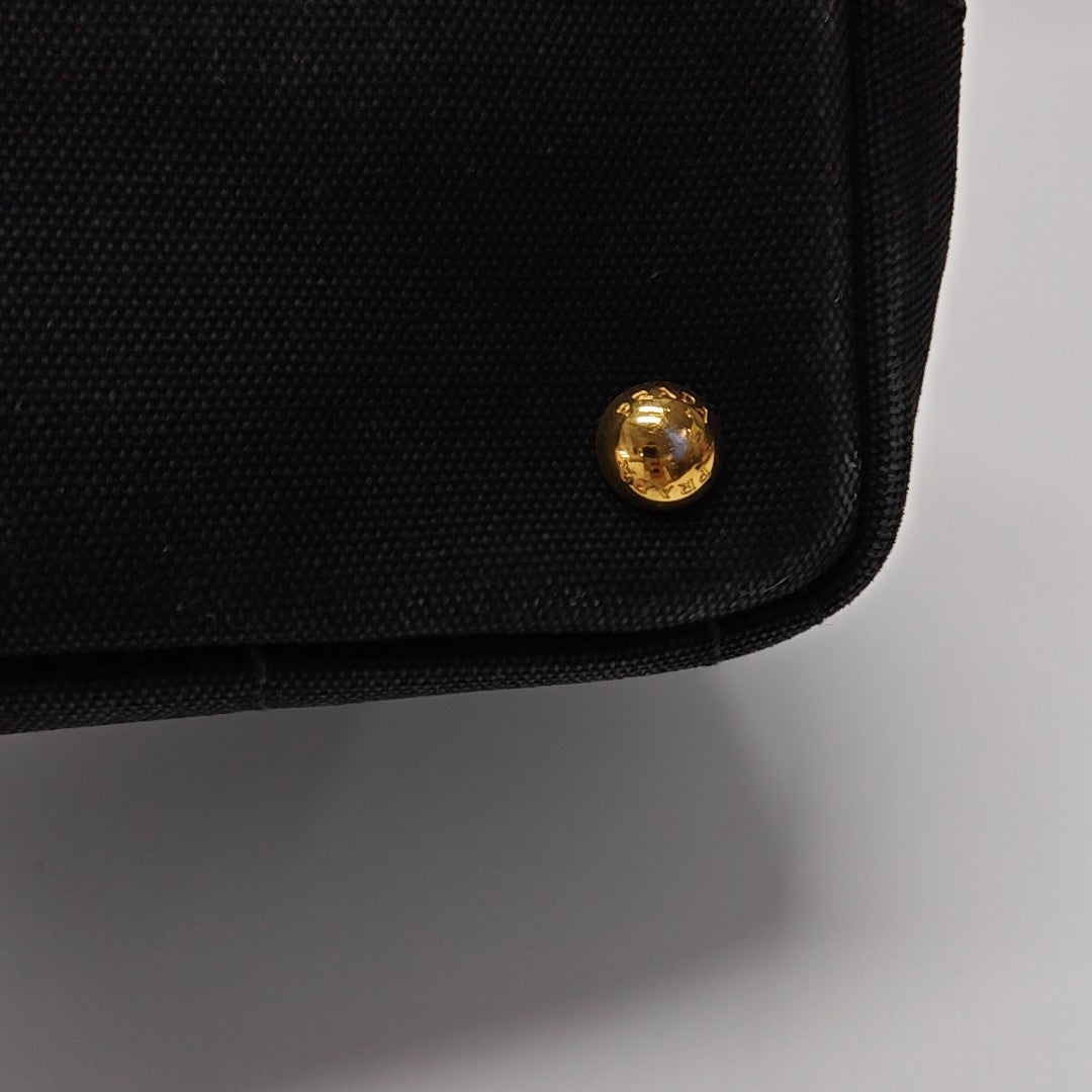 Denim Quilted Canvas Black
