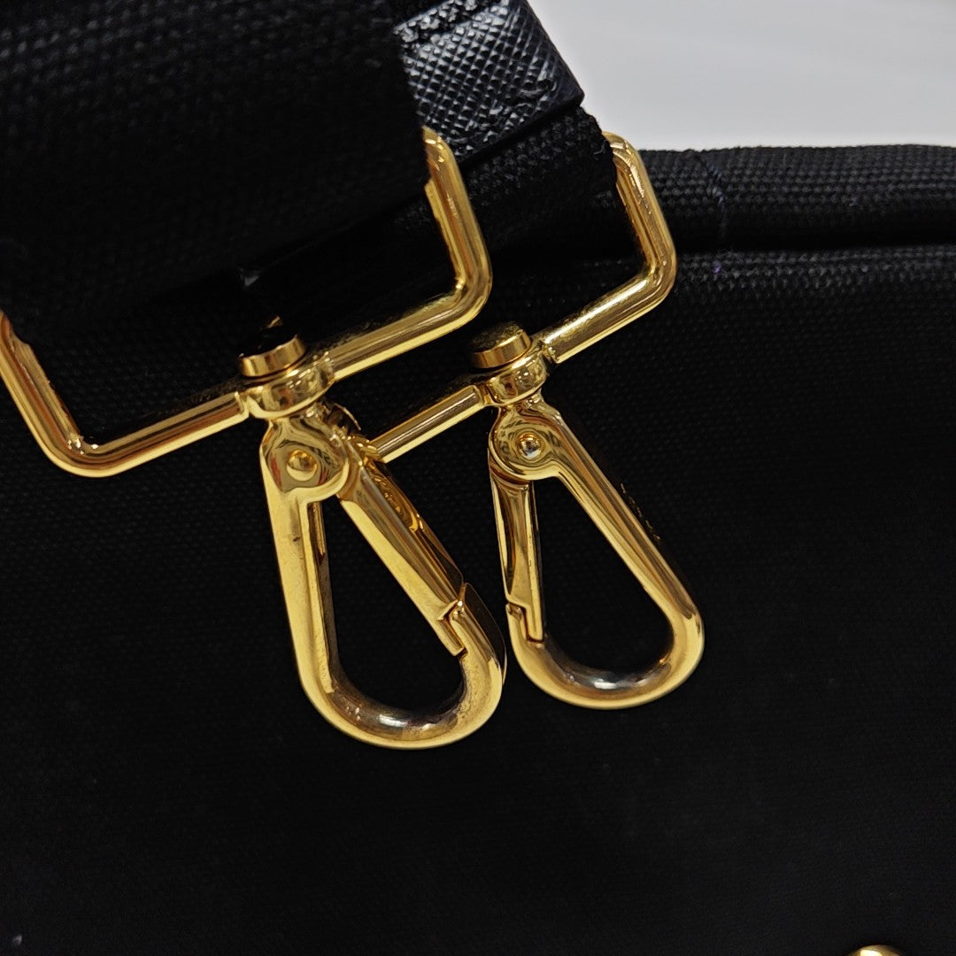 Denim Quilted Canvas Black