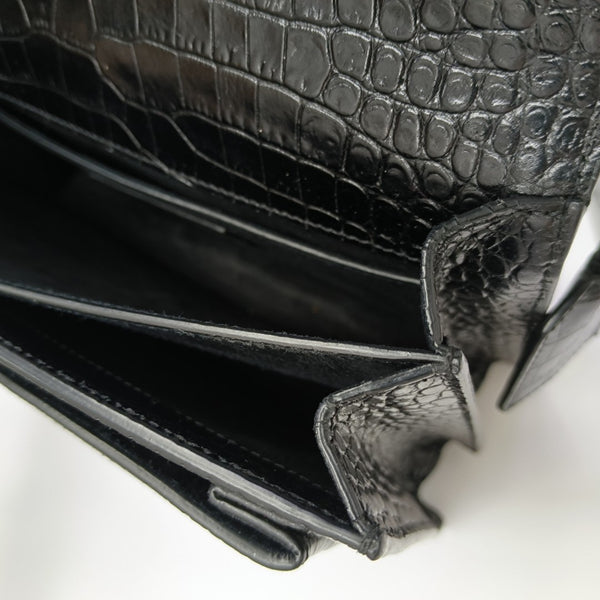 SUNSET Medium Calfskin Black
