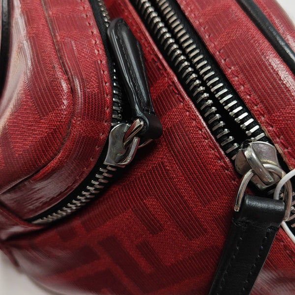Coated Canvas Belt Bag Red